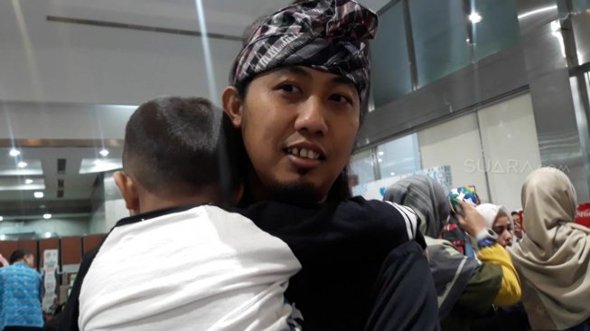 Ade Jigo di JCC Senayan, Jakarta Pusat, Minggu (26/5/2019). [Suci Febriastuti/Suara.com]