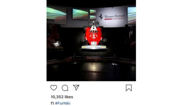 For Niki, penghormatan yang diberikan oleh Museo Ferrari, Maranello, Italia [Instagram: Formula1.com].