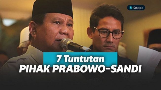 Gugat ke MK, Ini 7 Tuntutan Pihak Prabowo-Sandi