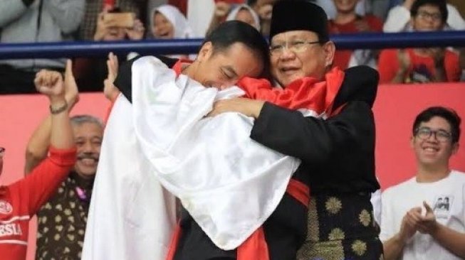 Momen Jokowi dan Prabowo. [Twitter]