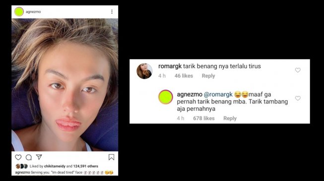 Agnez Mo menjawab tudingan warganet soal bentuk wajahnya. [instagram/agnezmo]