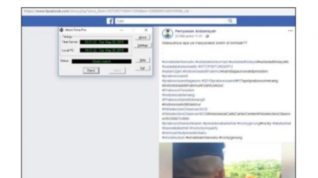 Barang bukti unggahan di FB terkait kasus hoaks video Kapolri. (dok. polisi)