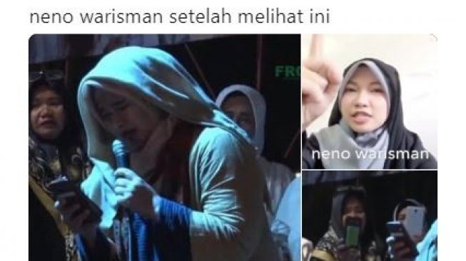 Guru BK tiru gaya hijab kekinian. (Twitter/@sangjuwita)