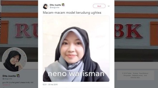 Kocak, Guru BK Ini Tiru Berbagai Gaya Hijab Kekinian