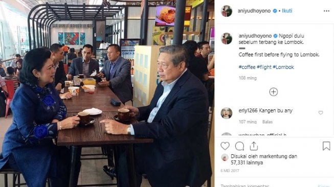 Momen kebersamaan SBY dan Ani Yudhoyono. (Instagram/@aniyudhoyono)