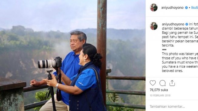 Momen kebersamaan SBY dan Ani Yudhoyono. (Instagram/@aniyudhoyono)