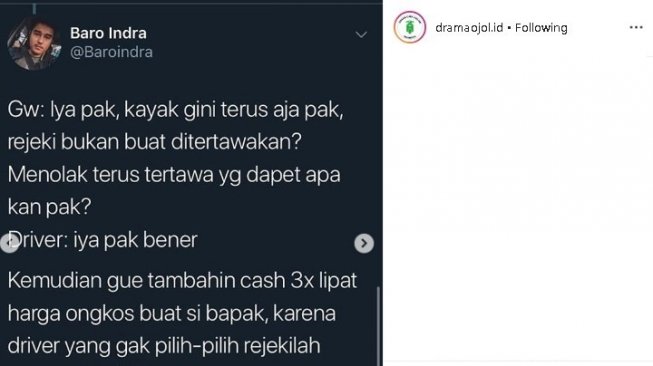 Customer kesal dotolak customer. (Instagram/@dramaojol.id)