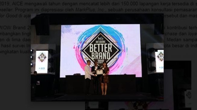 Dicintai Anak-Anak, AICE Raih Top Brand For Kids 2019