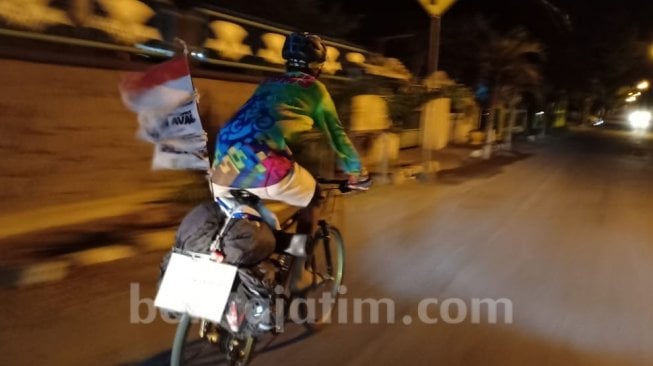 Pemuda Ini Mudik Naik Sepeda, Tempuh Jakarta  Kediri Selama Enam Hari