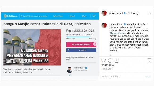 Unggahan Ridwan Kamil - (Instagram/@ridwankamil)