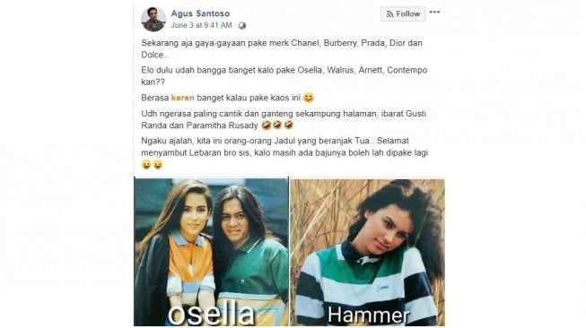 Kece di Zamannya, Merek Baju Ini Bikin Warganet Nostalgia