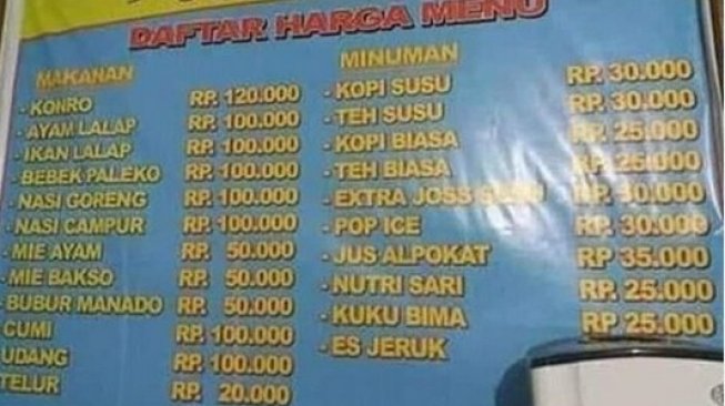 Masih Soal Warung Mahal, Warganet Terkejut Lihat Harga Teh Rp 25.000