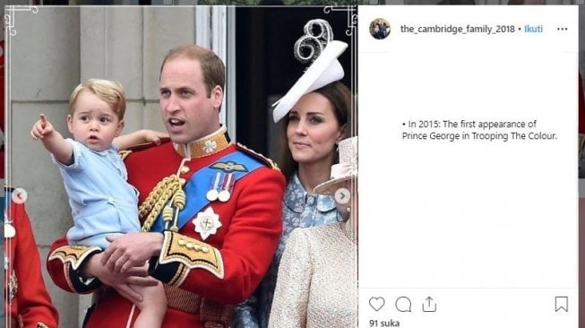 Trooping the Colour. (Instagam/@the_cambridge_family_2018)