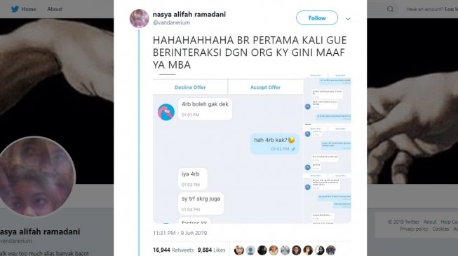 Tepok Jidat! Begini Chat Absurd Pembeli yang Ngotot Tawar Harga Rp 4 Ribu