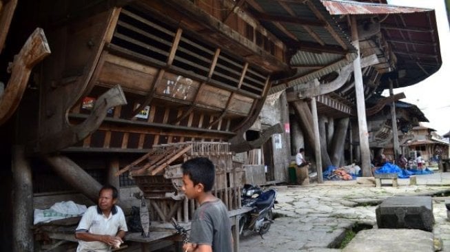 Suasana Desa Bawomataluwo di Nias. (Suara.com/Silfa Humairah)