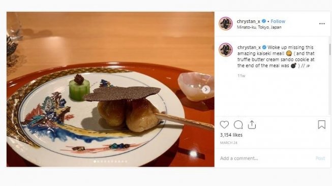 Wisata kuliner mewah Chryseis Tan (instagram.com/chrystan_x)