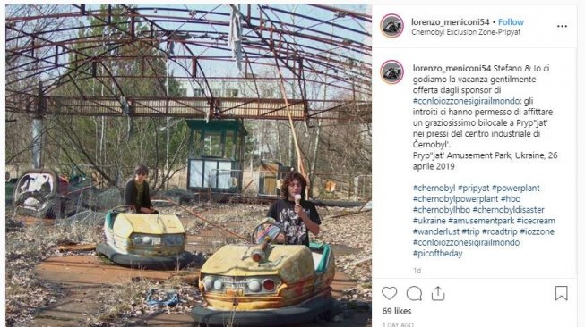 Turis berfoto di Chernobyl, Ukraina (instagram.com/lorenzo_meniconi54)