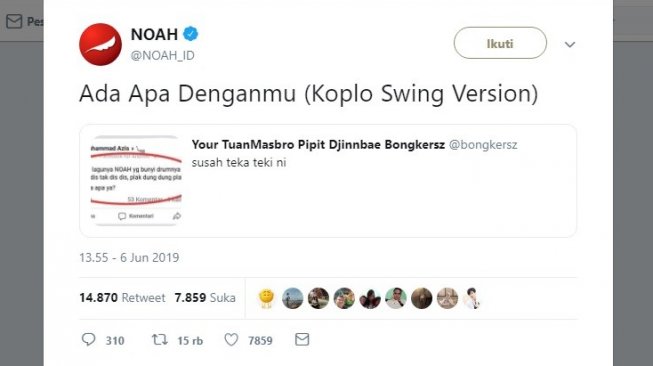 Aksi kocak warganet berikan teka teki aneh. [Twitter]