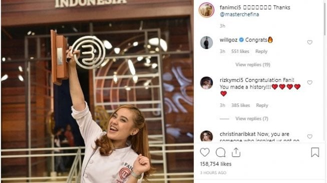 Profil Lengkap Fani, Juara MasterChef Indonesia Musim Kelima