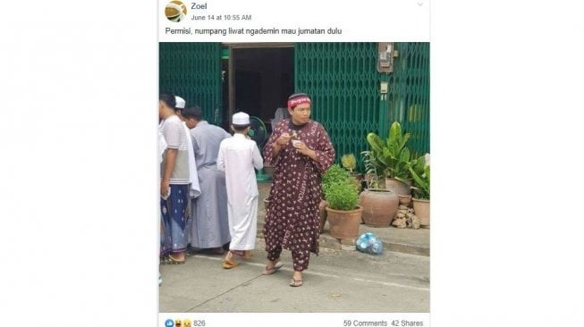 Tampil Hypebeast Saat Salat Jumat, Warganet Salfok dengan Sandalnya