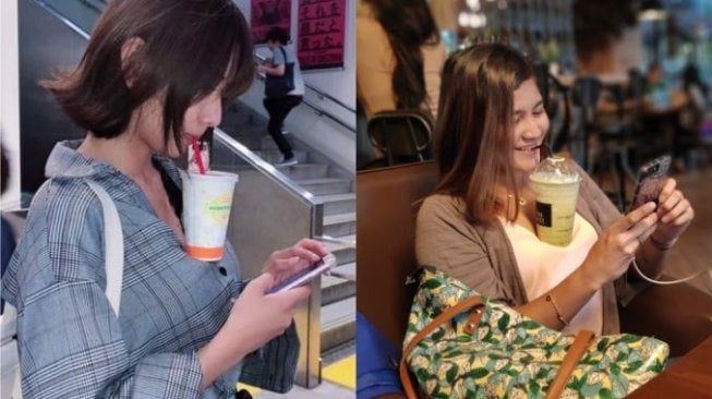 Viral di Internet, Challenge Minum Bubble Tea Pakai Ganjalan Dada