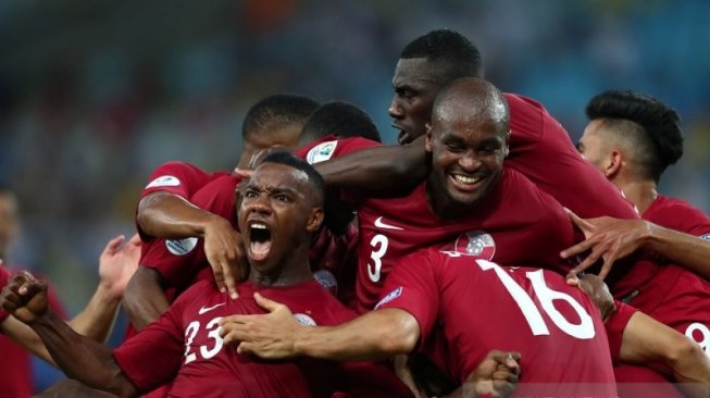 Timnas Qatar di Copa America 2019. (Antara/Reuters/Pilar)