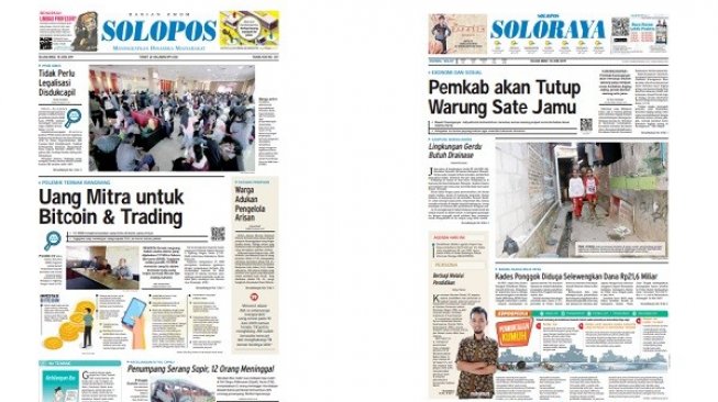 Solopos Hari Ini: Uang Mitra Ternak Rangrang untuk Bitcoin & Trading