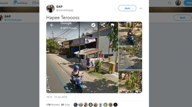 Aksi Kocak Lelaki Ini Terekam Google Street View