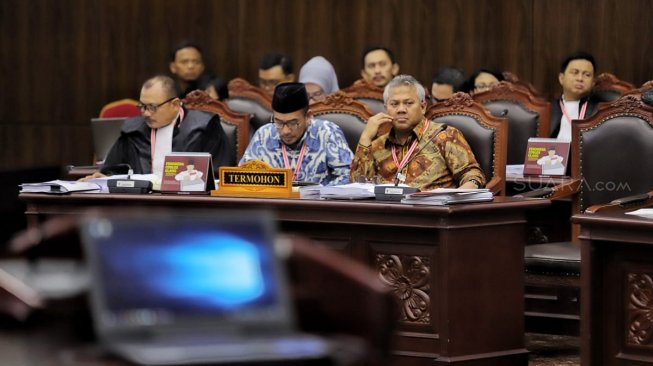 Gugatan Pilpres 2019 di Mahkamah Konstitusi. (Suara.com/Muhaimin)