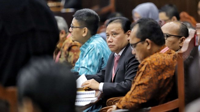 Suasana sidang lanjutan Perselisihan Hasil Pemilihan Umum (PHPU) sengketa Pilpres 2019 di Mahkamah Konstitusi, Jakarta, Selasa (18/6). [Suara.com/Muhaimin A Untung]