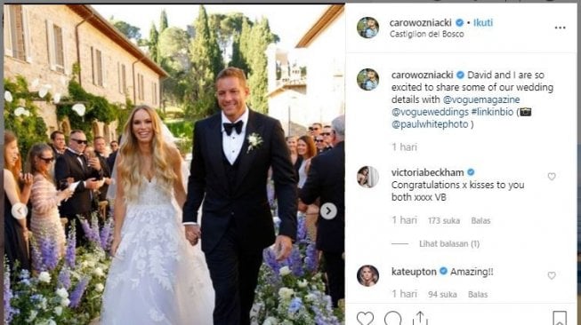 Dilamar Pemain NBA, Intip Pernikahan Atlet Tenis Caroline Wozniacki