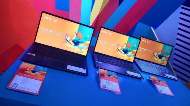 Laptop Asus Vivobook Ultra A412 diluncurkan di Jakarta, Kamis (20/6/2019). [Suara.com/Tivan Rahmat]