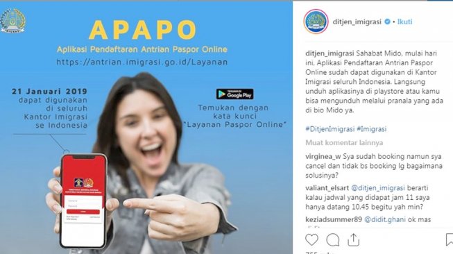 Gunakan APAPO Versi 2.0, Kini Tak Perlu Antre Bikin Paspor