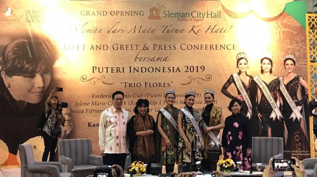 Puteri Indonesia 2019 'Trio Flores' Siap Curi Perhatian di Sleman City Hall