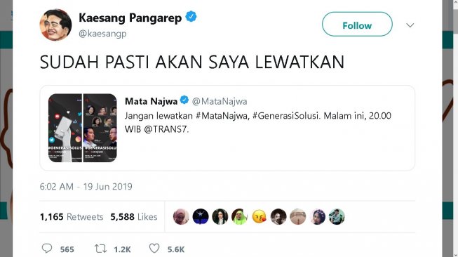 Cuitan Kaesang Pangarep - (Twitter/@kaesangp)