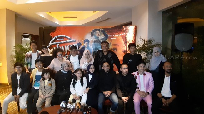 Gala premier film Sabyan Menjemput Mimpi di kawasan Epicentrum Kuningan, Jakarta Selatan, Kamis (20/6/2019).  [Revi Cofans Rantung/Suara.com]