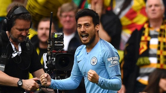 Gelandang serang Manchester City, David Silva. [Daniel LEAL-OLIVAS / AFP]