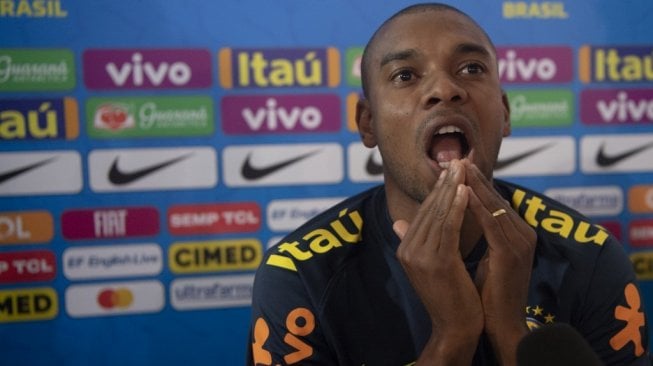 Gelandang jangkar Timnas Brasil, Fernandinho. [Mauro PIMENTEL / AFP]