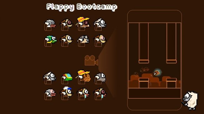 Flappy Bird yang kini dijadikan model Flappy Royale [flappyroyale.io].