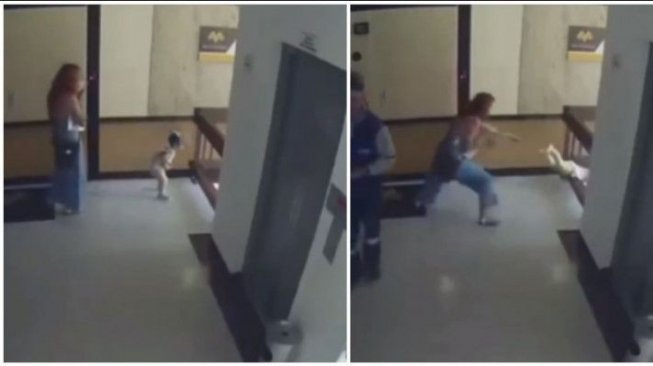 Mirip Adegan Film, Seorang Ibu Berhasil Tangkap Anaknya yang Hampir Jatuh