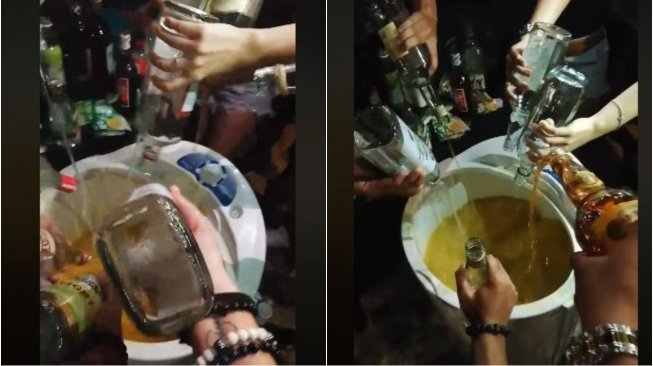 Lelaki Ini Punya Ide Campur Alkohol Pakai Mesin Cuci (facebook.com/camgabuya)