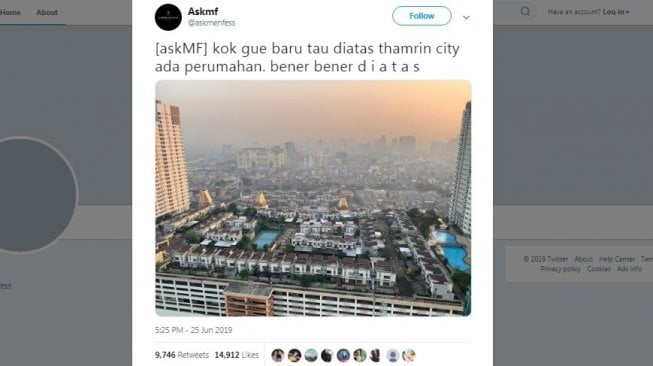 Kocaknya Komentar Warganet Lihat Foto Perumahan di Atas Thamrin City