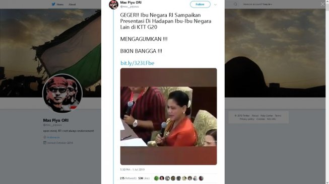 Iriana Jokowi di KTT G20 - (Twitter/@mas__piyuuu)