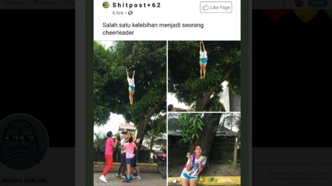 Bikin Kagum, Anggota Cheerleader Ini Gunakan Kemampuannya Mengambil Mangga