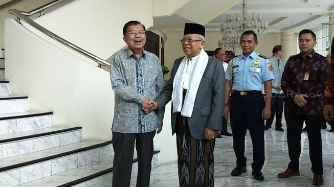 Bertemu JK, Ma'ruf Amin: Dulu Sebagai Ketua MUI, Sekarang Wapres Terpilih