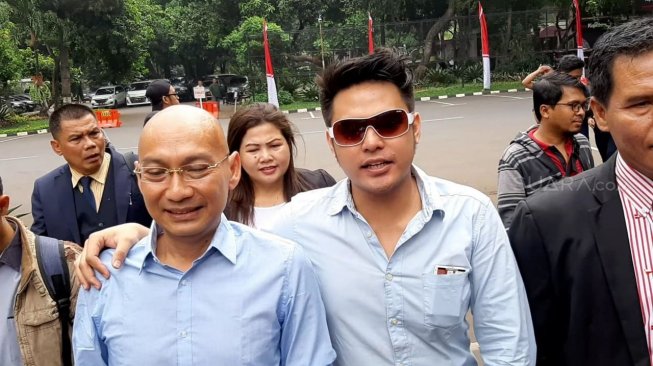 Galih Ginanjar di Polda Metro Jaya, Jumat (5/7/2019). [Revi Cofans Rantung/Suara.com]