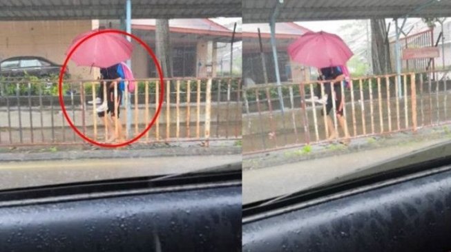 Sahabat Sejati! Siswa Ini Rela Gendong Temannya yang Autis di Tengah Hujan