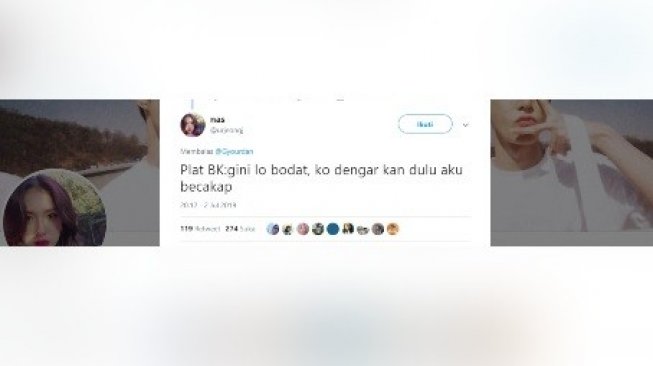 Postingan warganet, bahas pelat nomor kendaraan. [Twitter]