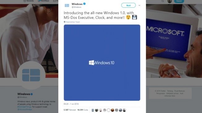 Bikin Bingung, Microsoft Perkenalkan Kembali Windows 1.0