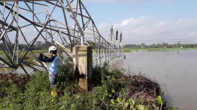 Jalur Transmisi PLN di Musi Banyuasin Terganggu Angin Kencang